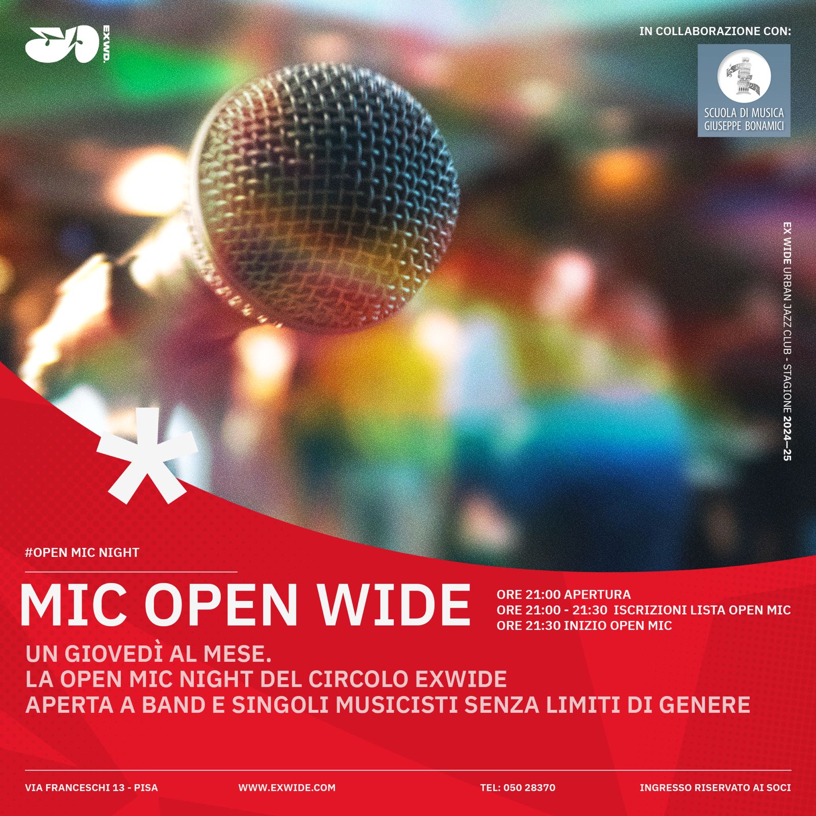 Tornano le serate Open Mic all’Exwide